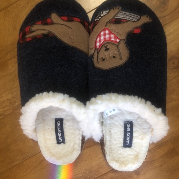 Land’s End Labrador Scuff Felt Slippers Women’s 10 🐶 - Picture 2 of 5